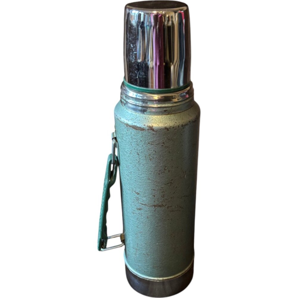 Vintage USA Made Aladdin Stanley Thermos Green 1 Quart A944DH Vacuum Bottle‎ - Picture 4 of 9